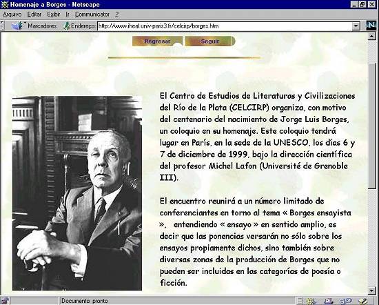 P�gina francesa sobre o escritor, da Universidade de Paris