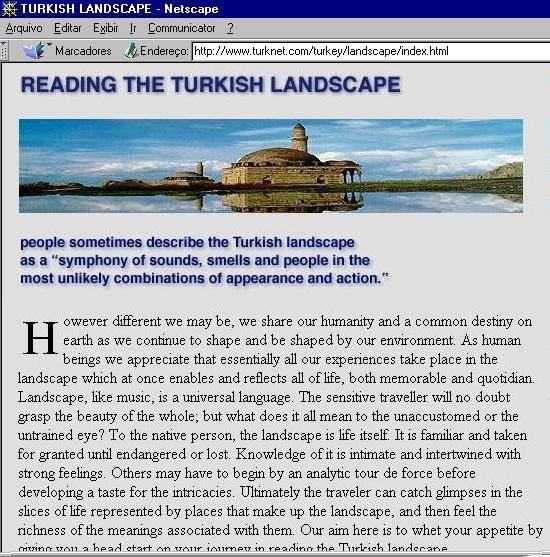 P�gina 'Reading the Turkish Landscape'