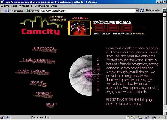 Camcity, uma das p�ginas com c�meras ao redor do mundo