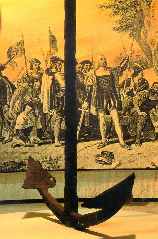 A �ncora da 'Santa Maria' (foto: revista 'Hola!' especial, Madrid, 1992)