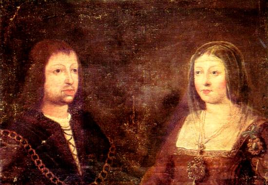 Os Reis Católicos, Fernando de Aragon e Isabel de Castela (foto: revista 'Hola!' especial, Madrid, 1992)