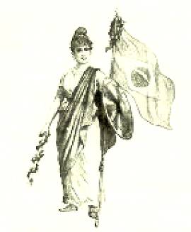 A bandeira teve preservadas as cores verde e amarela