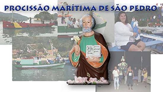 Prociss�o mar�tima em homenagem a S�o Pedro, em Ilha Grande/RJ