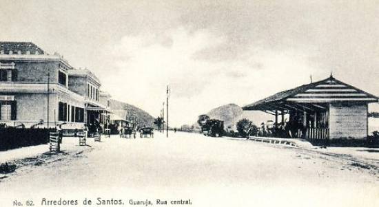 Estao do Guaruj, em 1905 (Foto: livro 'Lembranas de So Paulo-II', de Gerodetti/Cornejo)