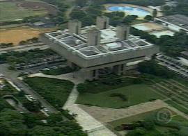 O pr�dio do tribunal, em imagens da mat�ria divulgada pela Rede Globo de Televis�o