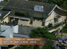 Captura de imagens de televis�o ao vivo da resid�ncia de S�lvio Santos, em 30/8/2001