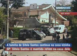 Captura de imagens de televis�o ao vivo da resid�ncia de S�lvio Santos, em 30/8/2001