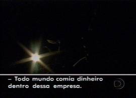 Den�ncia gravada... (Imagem: Rede Globo de Televis�o, no Jornal Nacional de 4/12/2001)