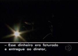 Den�ncia gravada... (Imagem: Rede Globo de Televis�o, no Jornal Nacional de 4/12/2001)