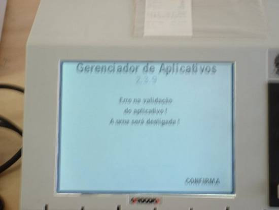 Urna falha no teste dos auditores (foto: Amilcar Brunazo Filho)