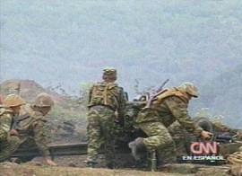 Chech�nia continua lutando por sua independ�ncia (Imagem: TV CNN-EUA/ingl�s, 22h18)
