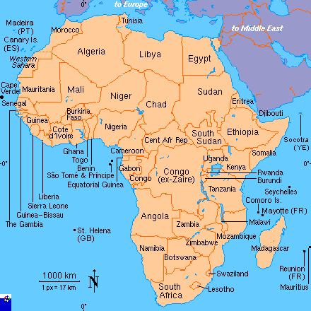 Mapa da �frica � FOTW Flags Of The World