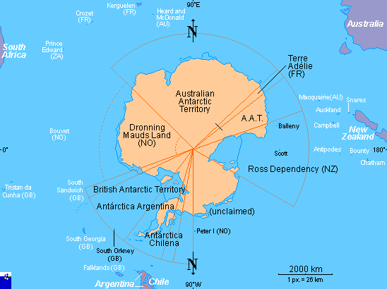 Mapa da Ant�rtida � FOTW Flags Of The World