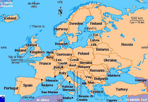 Mapa da Europa  FOTW Flags Of The World
