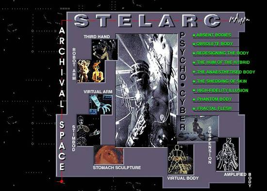 Stelarc trabalha a arquitetura em seu pr�prio corpo