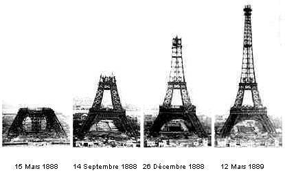Evolu��o das obras da torre
