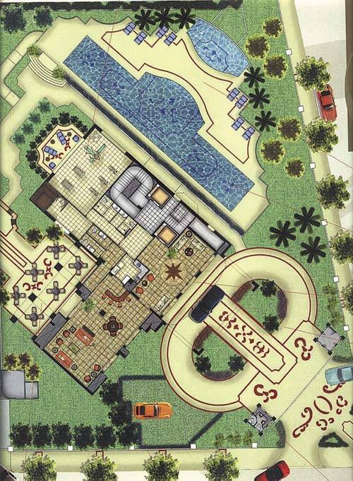 Planta da �rea de lazer do Edif�cio Jardin des Tuileries