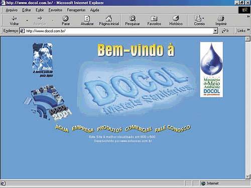Site da Docol na Internet