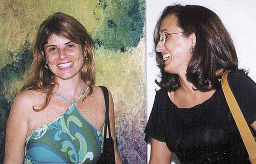 Bia Mesquita, que est� lan�ando novo empreendimento no Canal 7 e Cristina Campos, em noite cultural