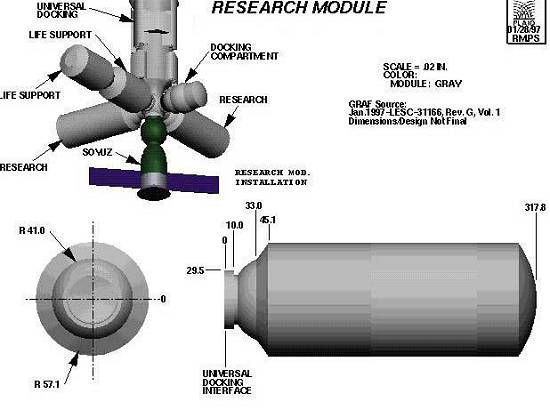 M�dulo de pesquisa russo (imagem: Boeing)