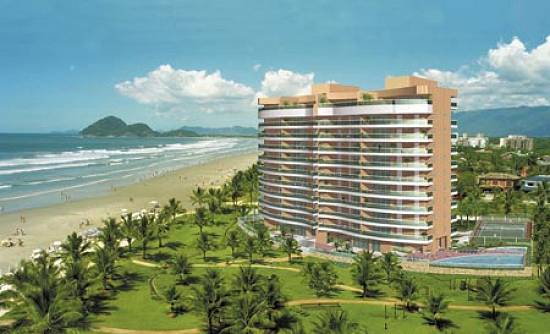 'P� na areia': vista fant�stica da praia de Bertioga