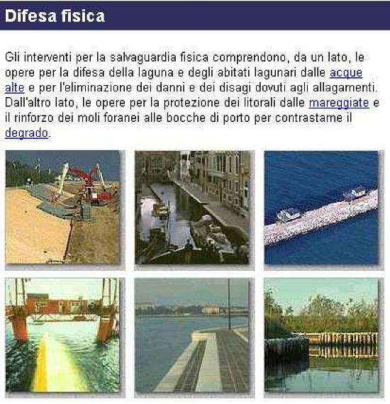 Na p�gina Sal.Ve, os trabalhos de interven��o ambiental em Veneza