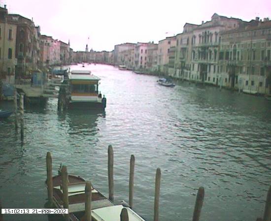 Webcam mostra em tempo real imagens do Grande Canal de Veneza