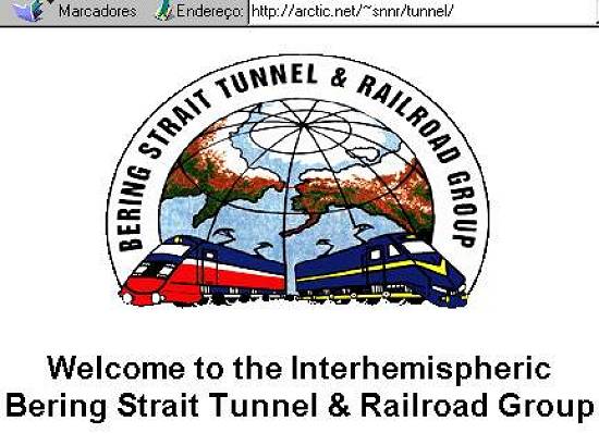 P�gina sobre o projeto para o estreito de Bering
