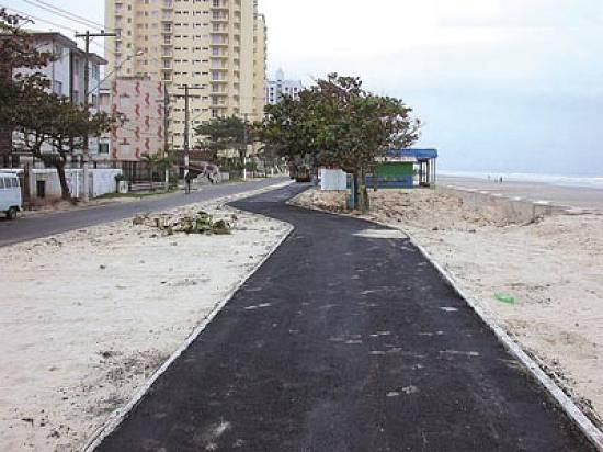 Fl�rida: conclus�o da pavimenta��o de 3,5 quil�metros de ciclovia (Foto: Jairo Marques/Prefeitura Municipal de Praia Grande)