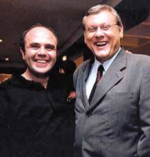 Cac� Rosset e Milton Neves: anivers�rio (Foto: Marina Malheiros)