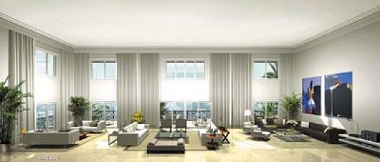 Ed. Paris: detalhe do 'living' do apartamento duplex