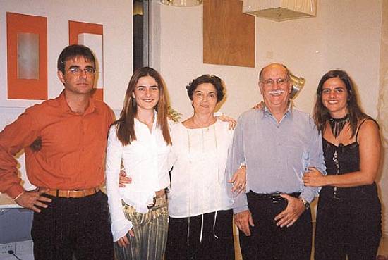Guido e a famlia Tedesco: os filhos Jos Antonio, Adriana e Andra, e a esposa Luzia Rosa (Foto: Sandra Netto)