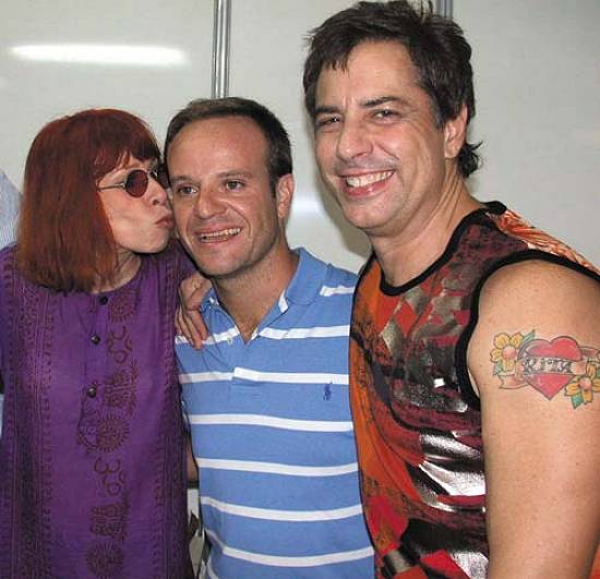 Rita Lee, Rubinho Barrichello e Roberto de Carvalho (Foto: Dimas Schittini)