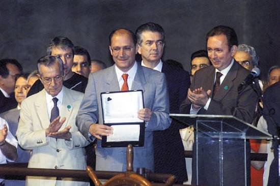 Alckmim: novo ciclo econ�mico para a Baixada e Estado (Foto: Francisco Arrais/Sescom-PMS)