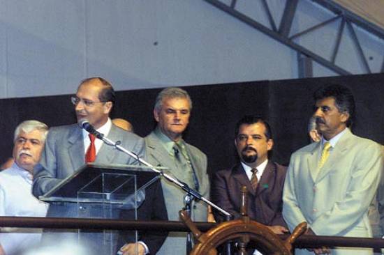 Em seu discurso, Alckmin destacou o desenvolvimento que beneficiar� a regi�o (Foto: Francisco Arrais/Sescom-PMS)