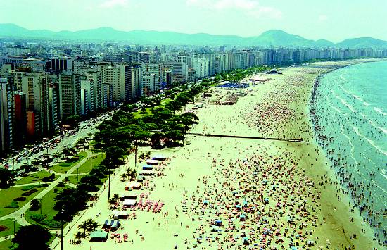 Praias de Santos, com os belos jardins: citados no Livro dos Recordes