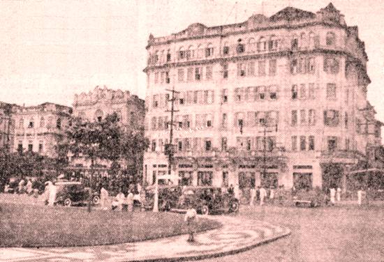 Os hotis Bandeirantes e Belvedere (ao lado do Atlntico) no Gonzaga de 1938 (Foto cedida por Piraj Oliveira)
